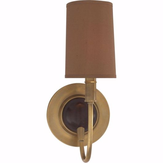 Picture of Retro Modern Sconce - Hand-Rubbed Antique Brass & Chocolate