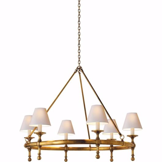 Picture of Ring Chandelier--Medium - Hand-Rubbed Antique Brass