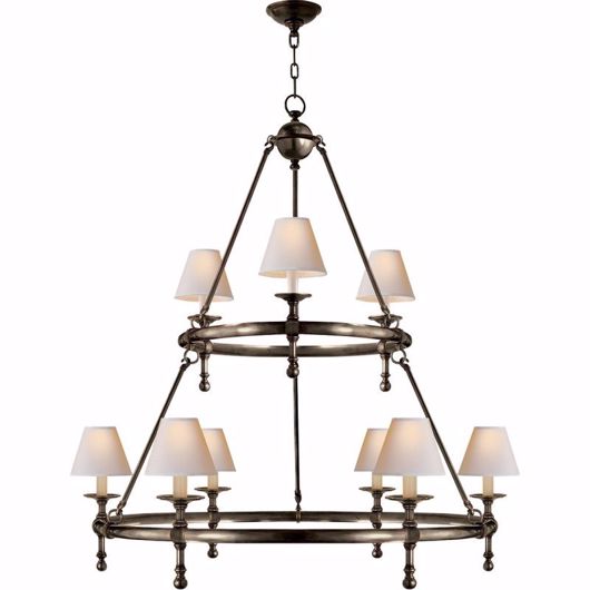 Picture of Ring Chandelier--Two Tier - Bronze
