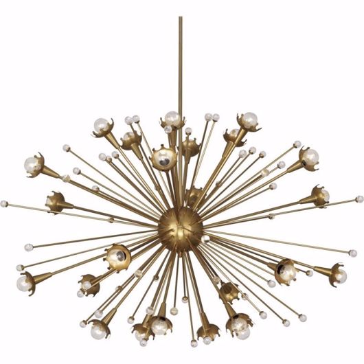 Picture of Sputnik Chandelier--Large - Antique Brass