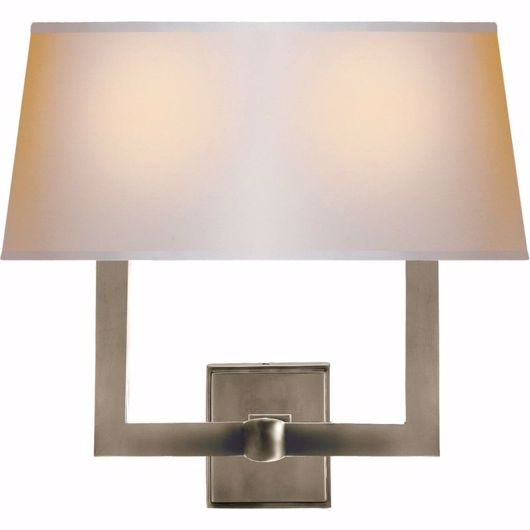 Picture of Square Tube Double Sconce - Antique Nickel