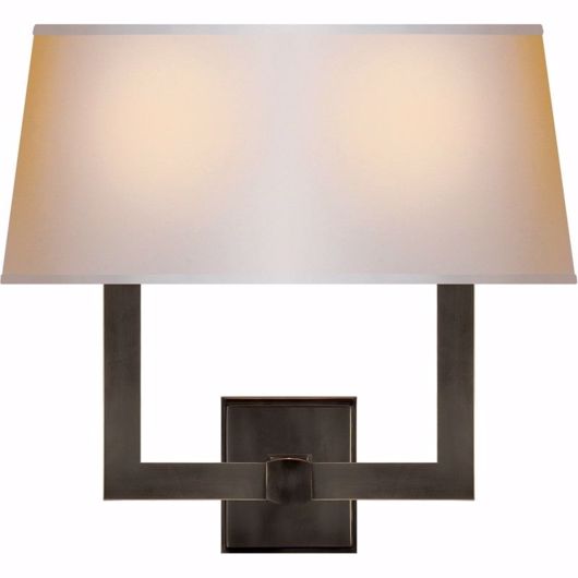 Picture of Square Tube Double Sconce - Bronze
