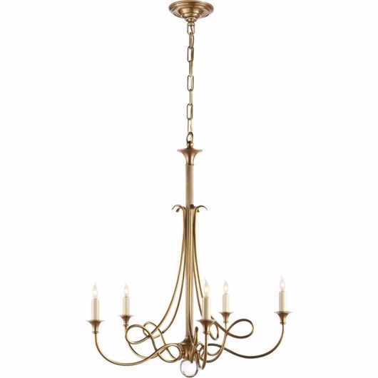 Picture of Twist Chandelier - Hand-Rubbed Antique Brass