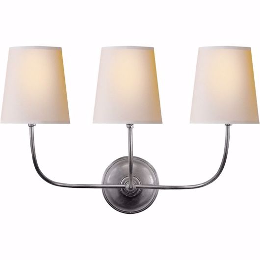 Picture of Vendome Triple Sconce - Antique Silver