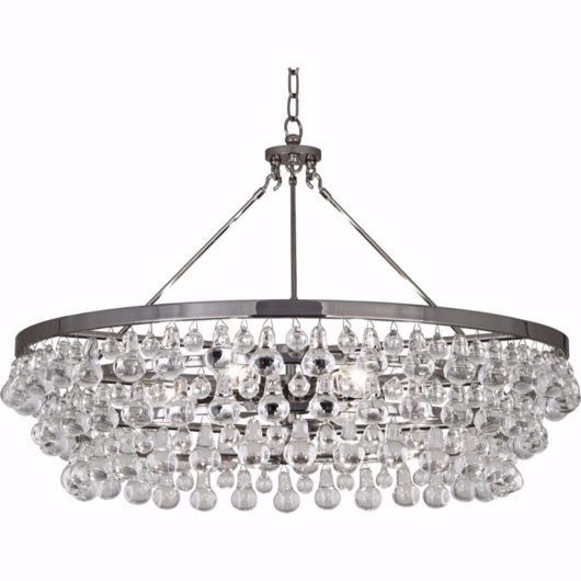 Picture of Clear Ice--Large Chandelier - Polished Nickel