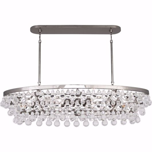 Picture of Clear Ice--Oval Large Chandelier - Polished Nickel