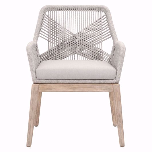 Picture of Loom Arm Chair-Taupe