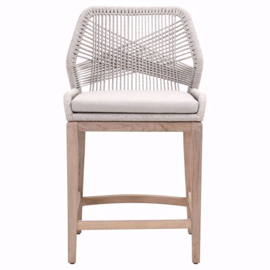 Picture of Loom Outdoor Counter Stool- Taupe