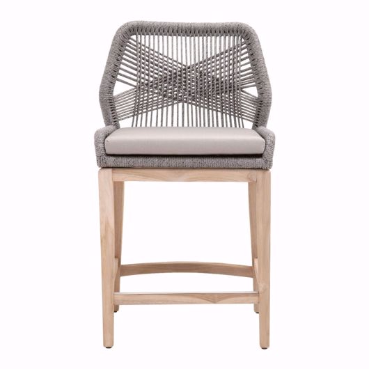 Picture of Loom Outdoor Counter Stool- Platinum