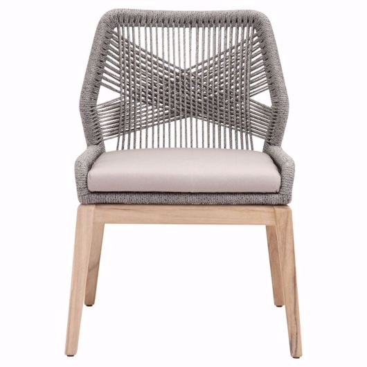 Picture of Loom Outdoor Side Chair-Platinum