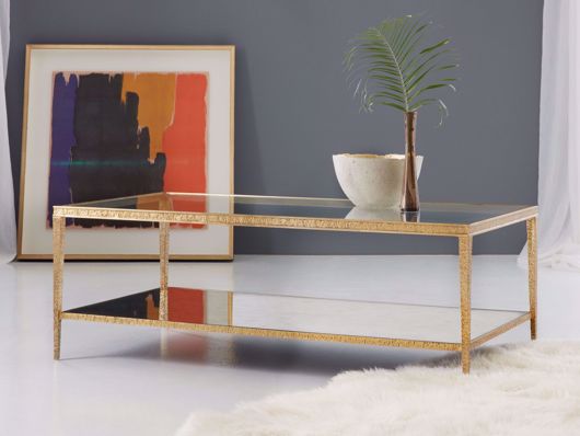 Picture of Sculpture Cocktail Table- Antique Brass