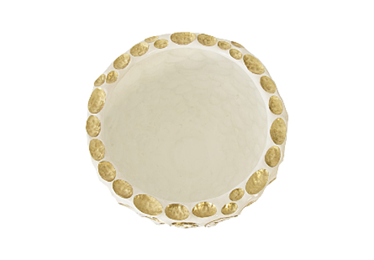 Picture of BUBBLES PLANTER BRASS, WHITE, LG