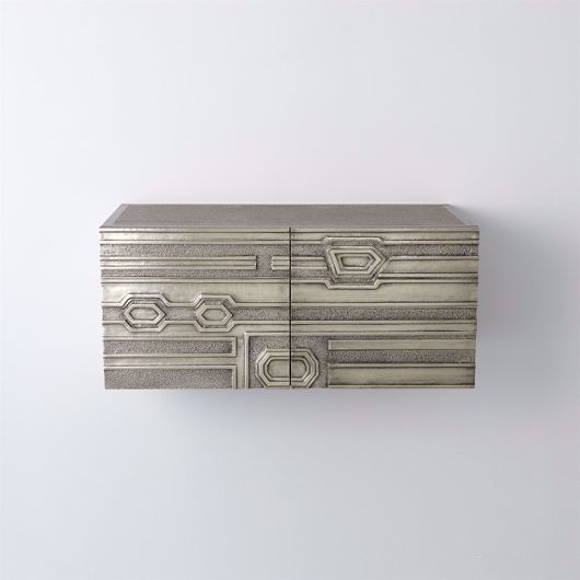 Picture of ABSTRACT BLOCK CABINET-RIGHT-SILVER