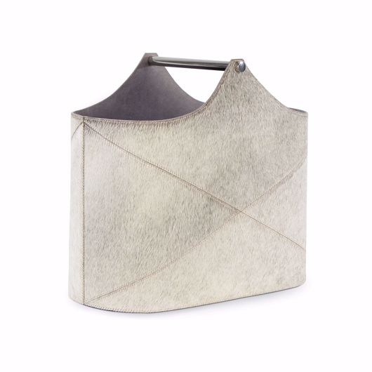 Picture of ANDRES HAIR ON HIDE BASKET (GREY)