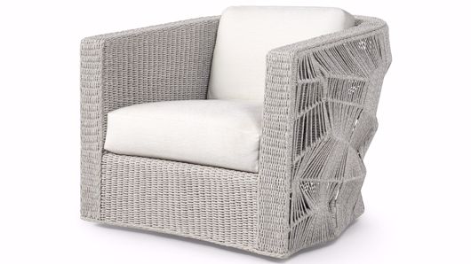Picture of DORSEY OUTDOOR SWIVEL LOUNGE CHAIR, SILVER