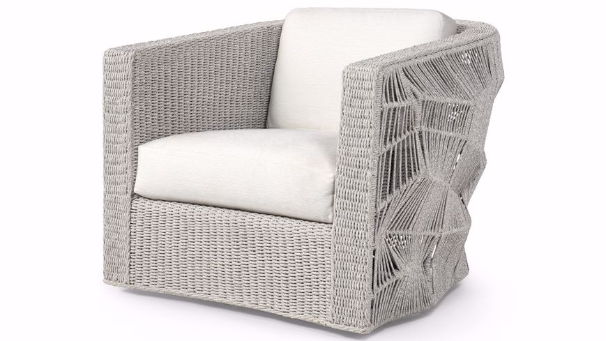 Picture of DORSEY OUTDOOR SWIVEL LOUNGE CHAIR, SILVER