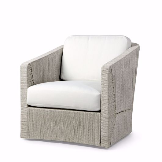 Picture of CARMINE OUTDOOR SWIVEL LOUNGE CHAIR, LIGHT FOG