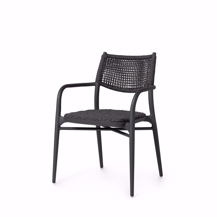 Picture of CODY OUTDOOR STACKABLE ARM CHAIR, MIDNIGHT
