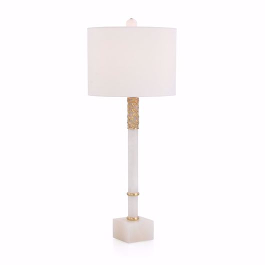 Picture of ALABASTER WITH FILIGREE OVERLAY TABLE LAMP