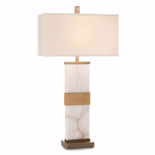 Picture of ALABASTER COLUMN TABLE LAMP