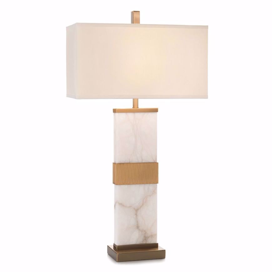 Picture of ALABASTER COLUMN TABLE LAMP