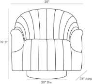 Picture of SPRINGSTEEN CHAIR FLINT VELVET CHAMPAGNE SWIVEL