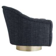 Picture of SPRINGSTEEN CHAIR INDIGO TWEED CHAMPAGNE SWIVEL