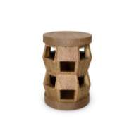 Picture of ZANZIBAR STOOL/SIDE TABLE, DESERT BROWN