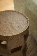 Picture of ZANZIBAR STOOL/SIDE TABLE, DESERT BROWN