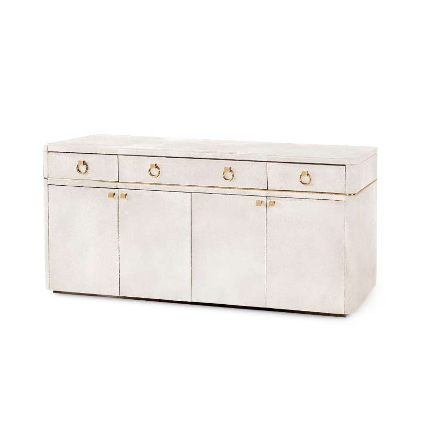 Picture of ANDRE 3-DRAWER & 4-DOOR CABINET, SNOW