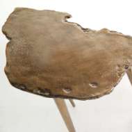 Picture of NEEDLE SIDE TABLE | AGED GOLD