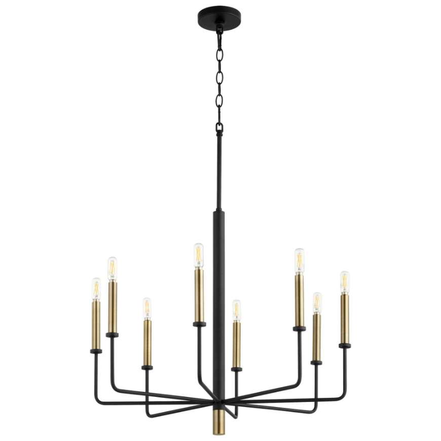 Picture of APOLLO CHANDELIER | NOIR & AGED BRASS - SMALL