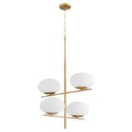 Picture of POD CHANDELIER | AGED BRASS - SMALL