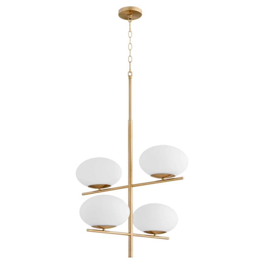 Picture of POD CHANDELIER | AGED BRASS - SMALL