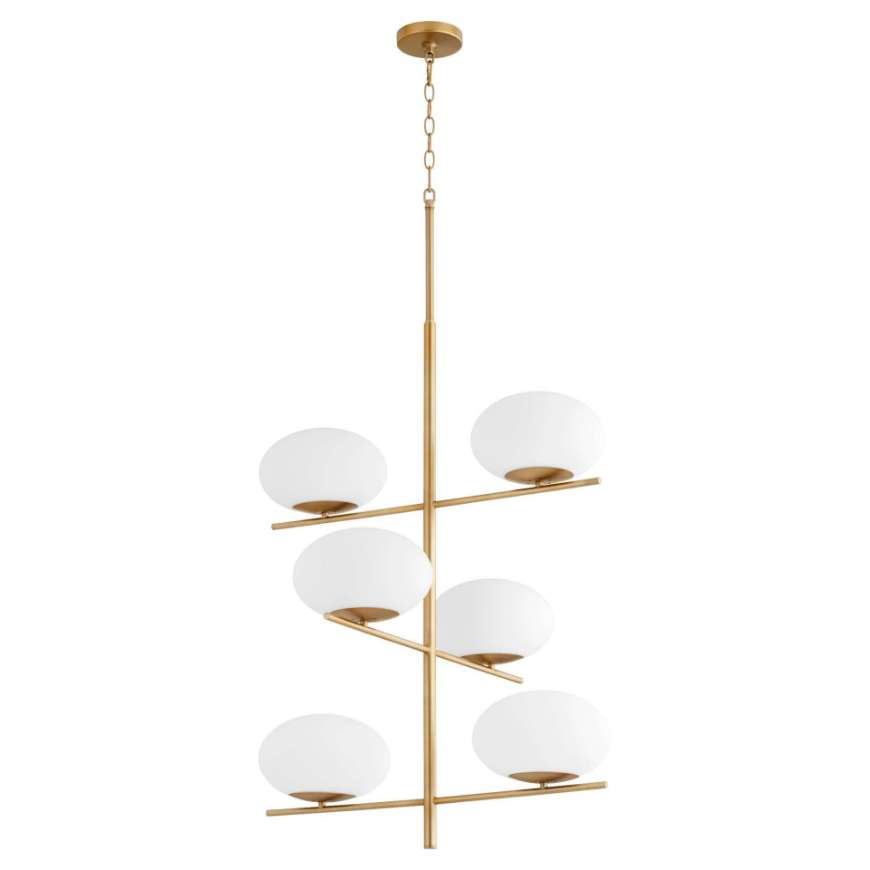 Picture of POD CHANDELIER | AGED BRASS - LARGE