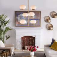 Picture of POD CHANDELIER | AGED BRASS - LARGE
