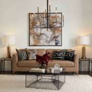 Picture of APOLLO CHANDELIER | NOIR & AGED BRASS - MEDIUM