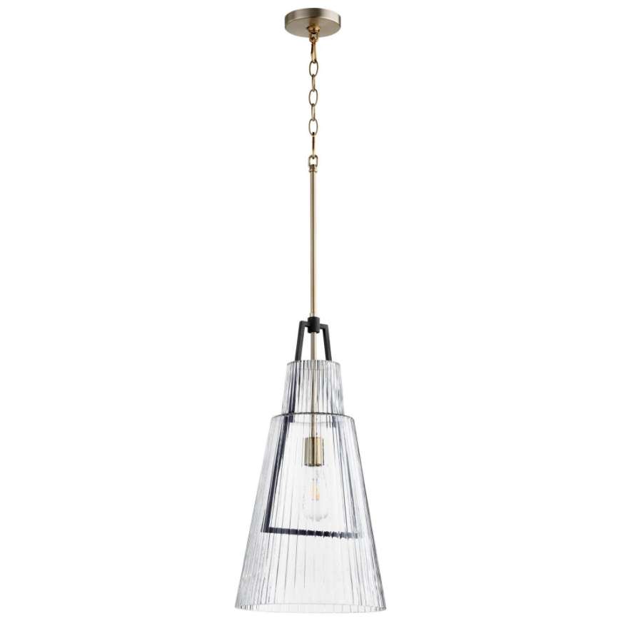 Picture of APOLLO PENDANT | NOIR & AGED BRASS