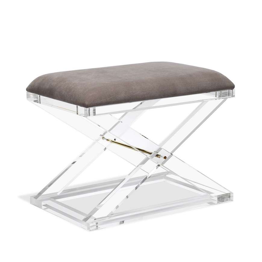 Picture of ASHER STOOL - GREY VELVET