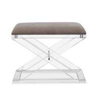 Picture of ASHER STOOL - GREY VELVET