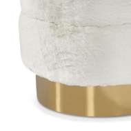 Picture of CHARLIZE STOOL - BRASS/ IVORY
