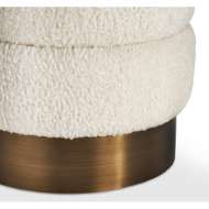 Picture of CHARLIZE STOOL - FAUX SHEARLING/ BRONZE