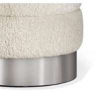 Picture of CHARLIZE STOOL - FAUX SHEARLING/ NICKEL
