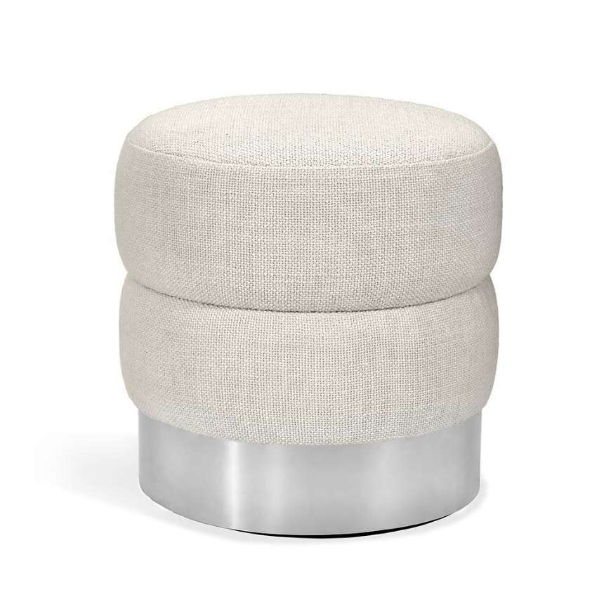 Picture of CHARLIZE STOOL - NICKEL/ OYSTER