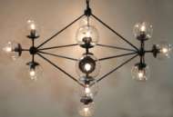 Picture of PLUTO CHANDELIER, SMALL, BLACK STEEL