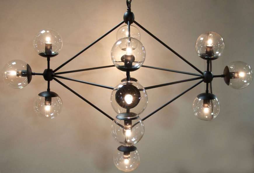 Picture of PLUTO CHANDELIER, SMALL, BLACK STEEL