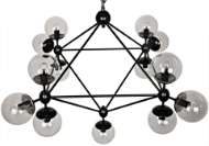 Picture of PLUTO CHANDELIER, SMALL, BLACK STEEL