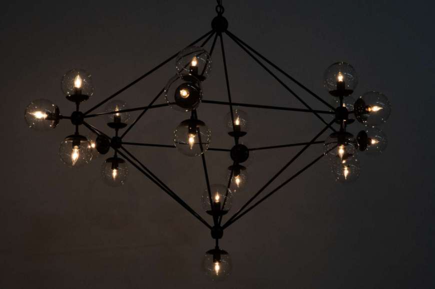 Picture of PLUTO CHANDELIER, LARGE, BLACK STEEL