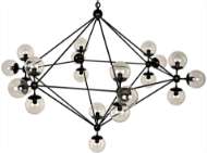 Picture of PLUTO CHANDELIER, LARGE, BLACK STEEL