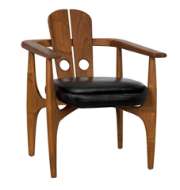 Picture of KATO CHAIR, TEAK WITH LEATHER